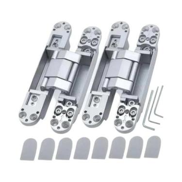 Imagem de Dobradiças Invisíveis Ajustáveis Para Portas De Madeira Com Abertura E