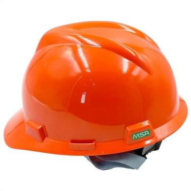 Imagem de Capacete Msa Vgard Carneira Push Key com jugular Obra Altura Cor Laran