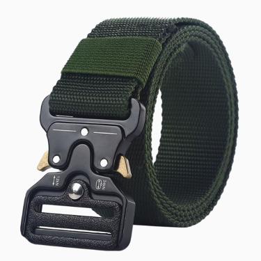 Imagem de Cinto Militar OEM Cov:verde 1-ls em Nylon Largo Ajustável Verde com Fivela de Engate Rá...