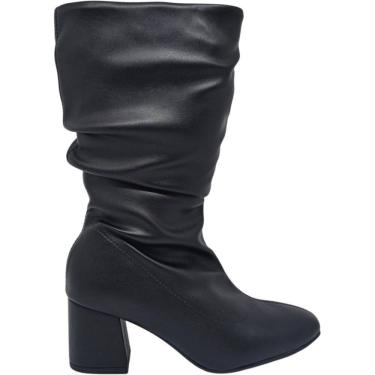 Imagem de Bota Feminina Casual Dia a Dia Passeio Trabalho Cano Baixo Salto Bloco e Zíper Lateral Conforto Beira Rio 9076.112