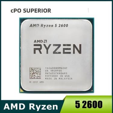 Imagem de Processador CPU AMD Ryzen 5 R5 2600 3,4 GHz 6 núcleos e 12 núcleos soq