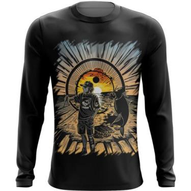 Imagem de Camiseta Manga Longa Pesca Esportiva Pôr do Sol Peixes 3 - Kasubeck St