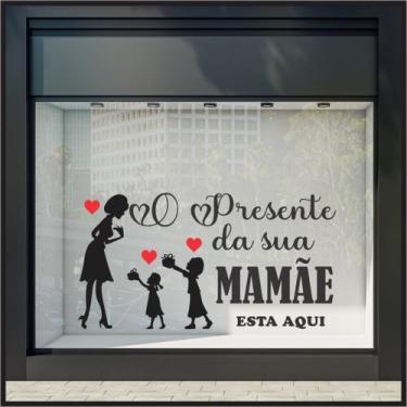 Imagem de Adesivo decorativo em recorte para vitrine dia das mães 58x110m admaes