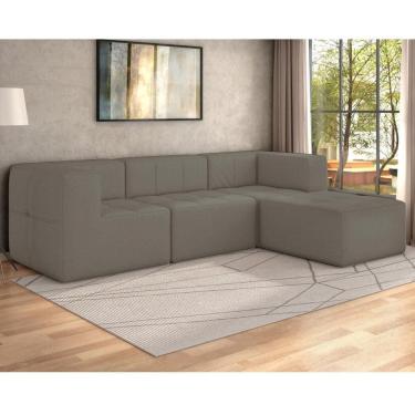 Imagem de Sofá Modulado na Caixa 4 Lugares 231cm Espuma D33 Multimóveis CR45360