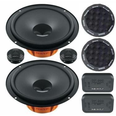Imagem de Kit Alto Falante 2 Vias 6 pol Hertz DSK 165.3 160W Par Anel Acústico T