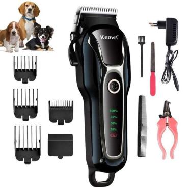 Imagem de Kit Maquina De Tosa Cachorro Kemei 1991 Full