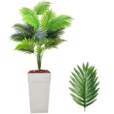 Imagem de Planta Palmeira Artificial com Vaso Cores Casca Pinus Casa - Plandec