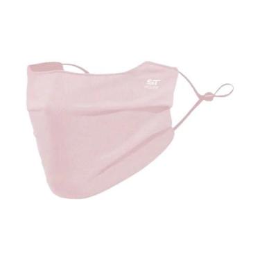 Imagem de Máscara Facial De Seda Gelada Respirável Com Proteção UV, Lavável E Re