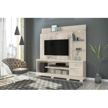 Imagem de Home Theater Alan para TV de até 55 polegadas COM PÉS - CALACATA / OFF