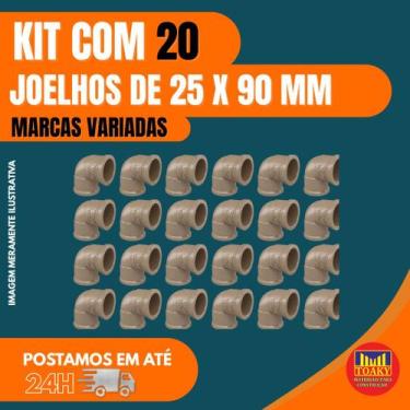 Imagem de Kit Joelho PVC 90º Soldável 25mm multilit - Resistente à Corrosão e In