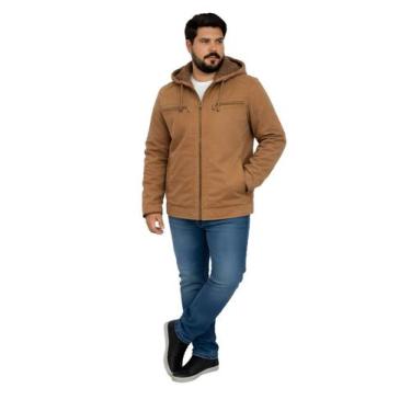 Imagem de Jaqueta Sarja Masculina Revestida Com Bolsos Plus Size - Rcv Store, G4