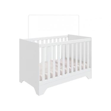 Imagem de Berço Retrô Moveis Peroba Popy Americano mini cama MDF, Branco