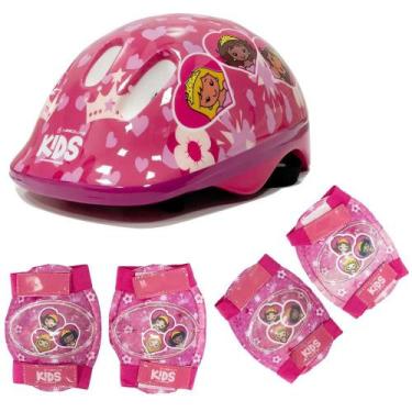 Imagem de kit Segurança Infantil Capacete+Joelheira+Cotoveleira Tam M - Absolute