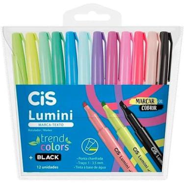 Imagem de Marca Texto Cis Lumini Trend Colors - Estojo 12 Cores