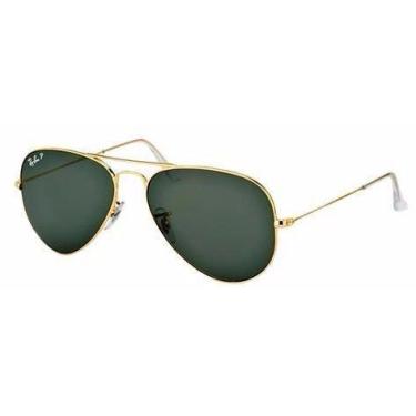Imagem de Óculos Solar Ray Ban Rb3025l 001/58 58-14 Polarizado, Dourado, Verde