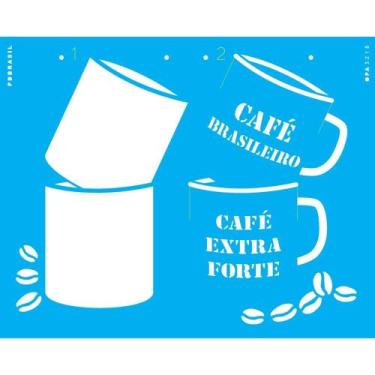 Imagem de Stencil Opa 20 X 25 Cm - Caneca Café - 3218 - Opa Criando Arte