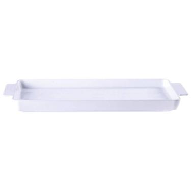 Imagem de Travessa Retangular Branca Bandeja Porcelana Tramontina 36x19cm Maria Augusta