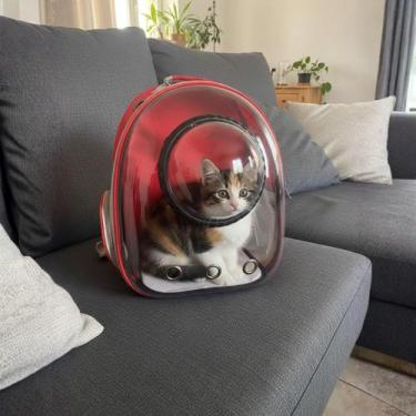 Imagem de Astronauta Visão 360 Graus Mochila Pet Visão Panorâmica Ventilado Cach
