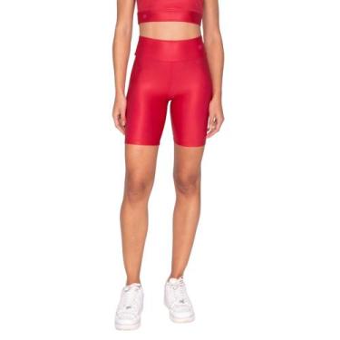Imagem de Bermuda Amei Sports Feminina Eletro - 20525, GG, Vermelho escuro
