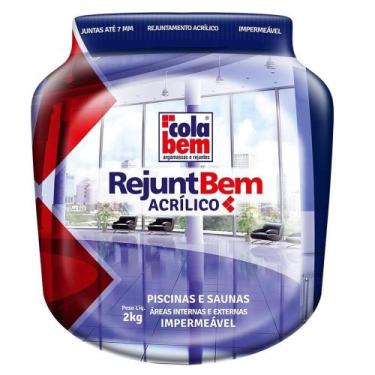 Imagem de Rejunte Acrílico Pote 2Kg Branco - Cola Bem *8346*