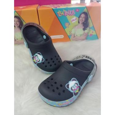 Imagem de Babuche Infantil Preto Luluca Music Grendene Ki, Preto, Azul, 31