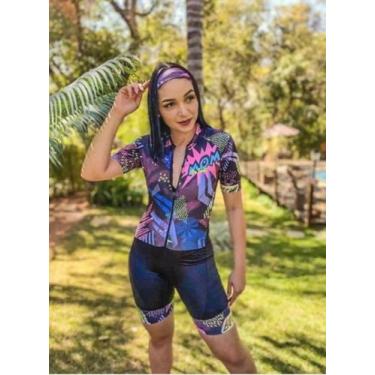 Imagem de Macaquinho Ciclismo Top e Tiara Feminino (Vários Modelos) Manga Curta 