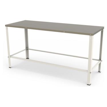 Imagem de Mesa Bancada de Apoio para Panificadora MBR-015N com Tampo em Aço Inox Escovado Branco Braesi