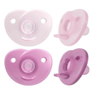 Imagem de Kit Com 2 Chupetas Soothie Dupla Rosa 4-6m Lisa SCF099/12 Philips Aven