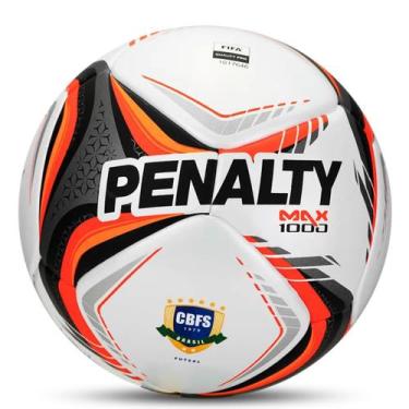 Imagem de Bola De Futsal Penalty Max 1000 XXVI 2026 Selo CBFS, Branco, Laranja, 
