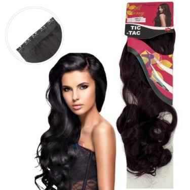 Imagem de Aplique Cabelo Tic-Tac Fibra Orgânica Weng 70 cm, ONDULADO #99J