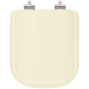 Imagem de Assento Sanitário Soft Close Quadra Creme (bege claro) para vaso Deca 