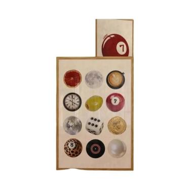 Imagem de Pôster De Arte De Parede Retrô Vintage Com Colagem De Disco, Dados, Ca