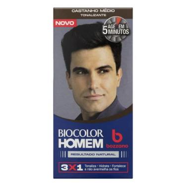 Imagem de Tonalizante de Cabelo Masculino Biocolor Homem Bozzano Castanho Médio