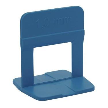 Imagem de Espaçador Nivelador Cortag Eco Azul 1mm - Embalagem com 500 Unidades