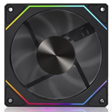 Imagem de Cooler Para Gabinete Round5 Nordwind Black, ARGB, 120mm, PWM, Preto, R