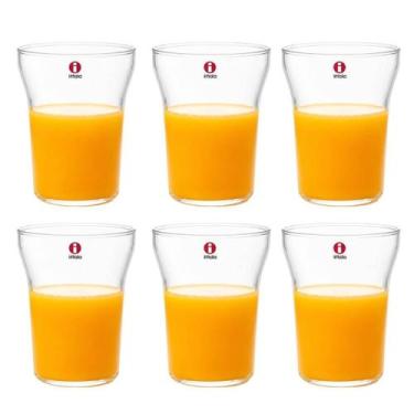 Imagem de Jogo 6 Copos 250ml Vidro Suco Chá Cerveja Chocolate Iittala