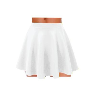 Imagem de Saia Rodada Godê Roupa feminina - Topbrasil Fitnesss, Branco, GG