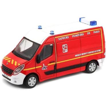 Imagem de Ambulância Renault Master 1/50 Vermelho Bburago 32008