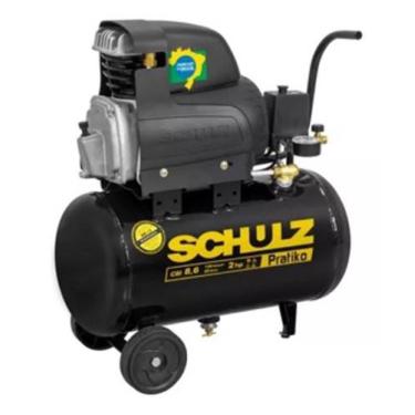 Imagem de Compressor De Ar 25 Litros 2hp 120lbf Pratiko Csi 8,6 Schulz 220v
