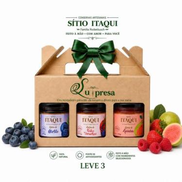 Imagem de Kit Geleia de Mirtilo, Frutas Vermelhas e Goiaba Artesanal 270g Sitio 
