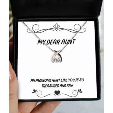 Imagem de Colar de dança brilhante com espinha de fúrcula, uma tia incrível como você é tão valiosa e poucos, presentes para tia