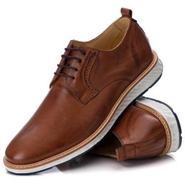 Imagem de Sapato Casual Masculino Loafer Elite Couro Premium cor:Marrom;Tamanho:44
