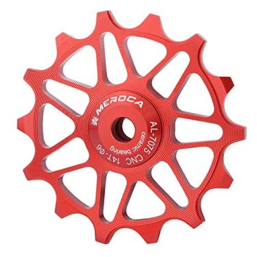 Imagem de YIJU Desviador traseiro de , roda jockey, rolete de , acessórios de polia , 14T Vermelho