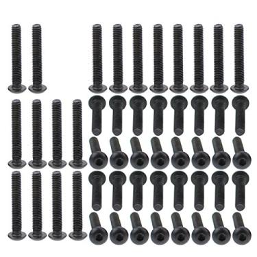 Imagem de Parafusos sextavados com cabeça de botão de liga de aço grau 10,9, M4X25, Black