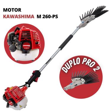 Imagem de Derriçadeira Profissional Para Lavouras de Café com Motor Kawashima Plus M260PS á Gasolina 25,6cc 2 Tempos Haste 1100mm e Kit Derriçador Nakashi