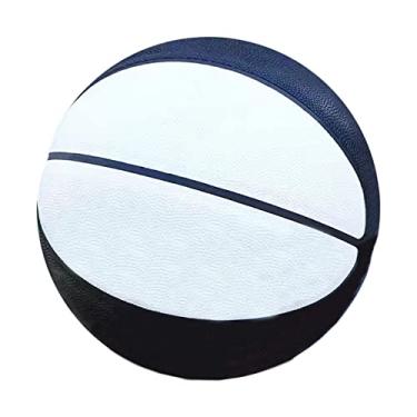Imagem de No. 7 Basquete, resistente ao desgaste de couro macio PU, boa aderência, presente de aniversário infantil. Adequado para o uso interno e externo. (8 cores),Black and white