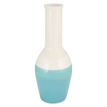 Imagem de AQUAMARE GARRAFA DECORATIVA 41x16x16cm CERÂMICA AZUL
