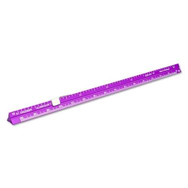 Imagem de Alumicolor Escala de bolso de engenheiro de alumínio com clipe, 15 cm, roxo