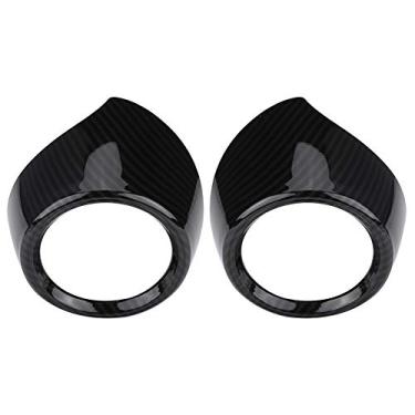 Imagem de Guarnição de ventilação de ar frontal do carro, moldura de capa de acabamento de ar condicionado lateral da fileira dianteira do carro para Giulia 2016-2018