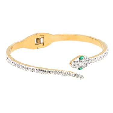 Imagem de Pulseira articulada com fecho aberto, pulseira feminina simples e elegante para adolescentes para presentear